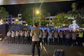Pengamanan Pleno Tingkat Provinsi Hari Pertama Selesai, Satgas Gabungan OMB Nala Gelar Apel Konsilidasi