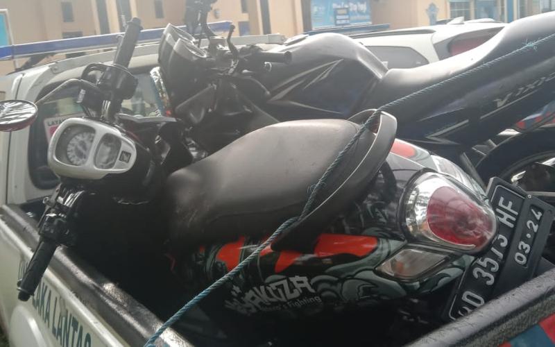 Terlibat Laka, Dua Sepeda Motor Diamankan Polisi
