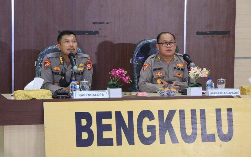 Persiapan Pam Nataru, Polda Bengkulu Gelar Lat Pra Ops Nala