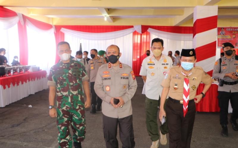 Percepat Target Vaksinasi, Polda Bengkulu Bersama Korem, dan Pemprov Gelar Vaksinasi Massal