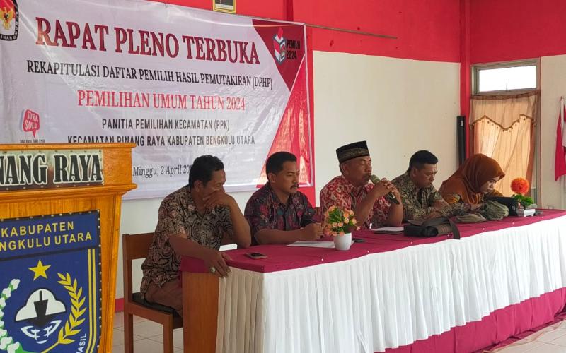 Bhabinkamtibmas Kecamataan Pinang Raya Hadiri Rapat Pleno (DPHP) Pemilu Tahun 2024