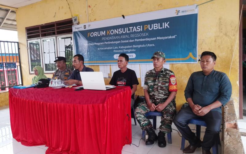 Polsek Lais Dampingi Tim BPS Melakukan Pendataan Regsosek Warga Lubuk Gedang