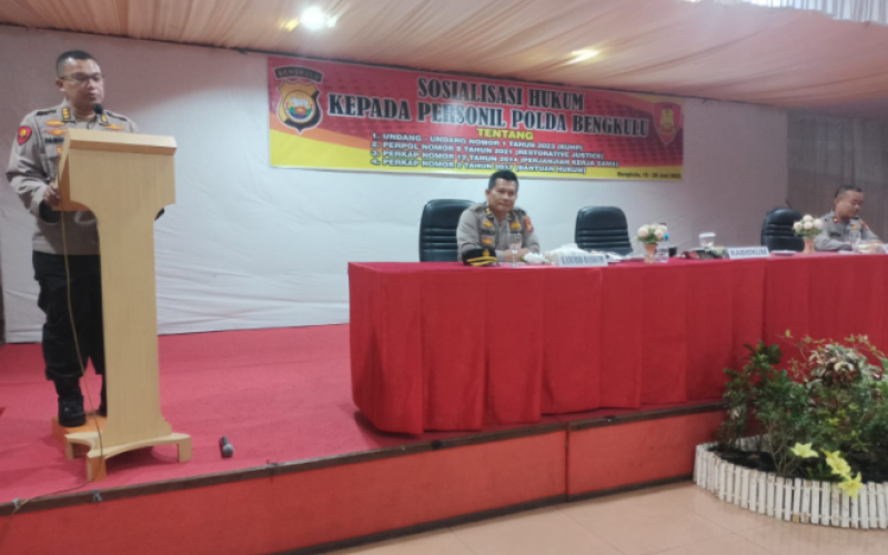 Bidkum Polda Bengkulu Gelar Sosialisasi Hukum Bagi Personel Polda dan Polres Jajaran