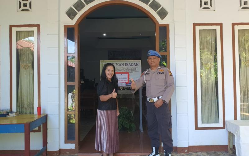 Polsek Giri Mulya, Pengamanan Ibadah Minggu di Wilayah Hukum