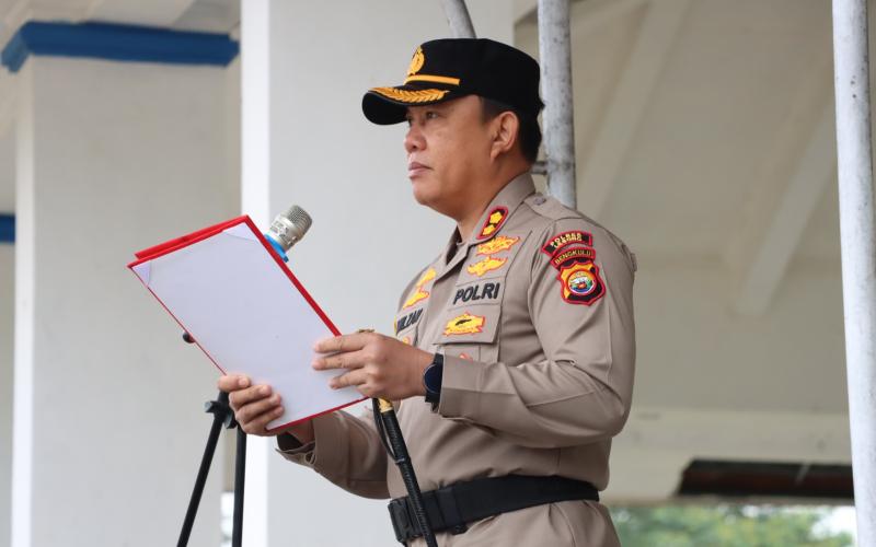 Upacara Bulanan Gabungan, Kapolres Tekankan Sinergi Sukseskan Pemilu 2024