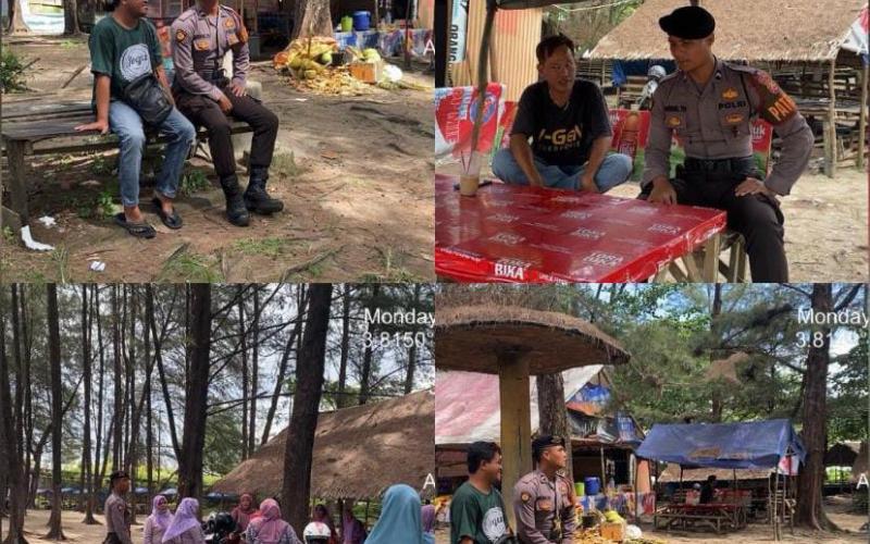 Patroli di Kawasan Pantai Panjang, Sat Samapta Sampaikan Imbaun Kamtibmas 