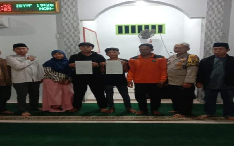 Problem Solving, Bhabinkamtibmas Mediasi Warga Binaannya yang Terlibat Pencurian Tong Sampah 