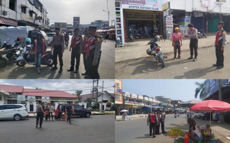 Patroli di Pasar Panorama, Sat Samapta Polresta Bengkulu Berikan Imbauan kepada Petugas Parkir 