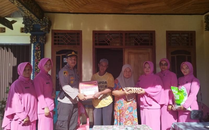 Kapolsek Maje Anjangsana Ke Purnawirawan Polri dan Warakawuri Dalam Rangka Hari Bhayangkara Ke-77