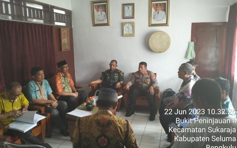 Kapolsek Sukaraja Hadiri Rapat Koordinasi Terkait Hibah Lahan