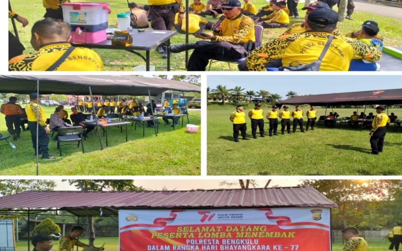 Polresta Bengkulu Gelar Lomba Menembak, Waka Polresta Bengkulu Raih Juara 1 
