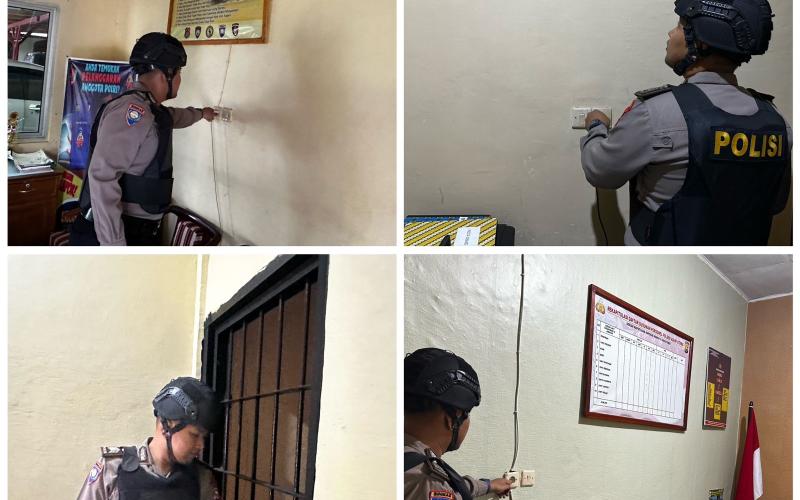 Jaga Keamanan, Polres Kaur Cek Sekitar Mako dan Instalasi Listrik