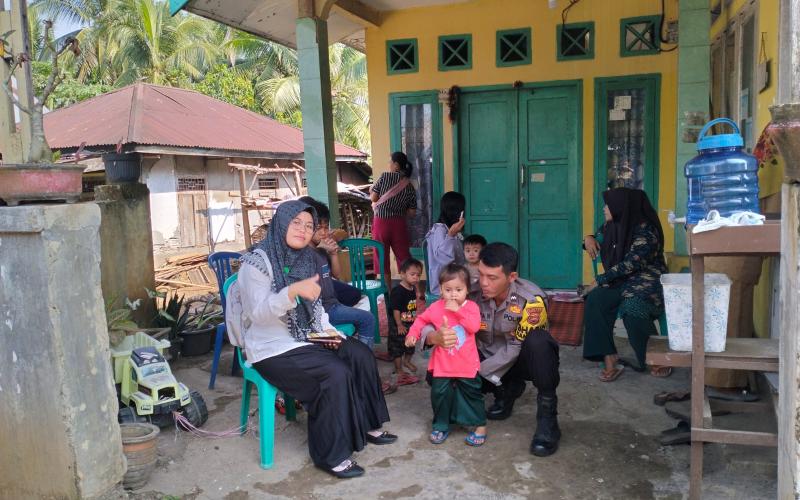 Dukung Percepatan Penurunan Stunting, Polsek Lais Sambangi Posyandu