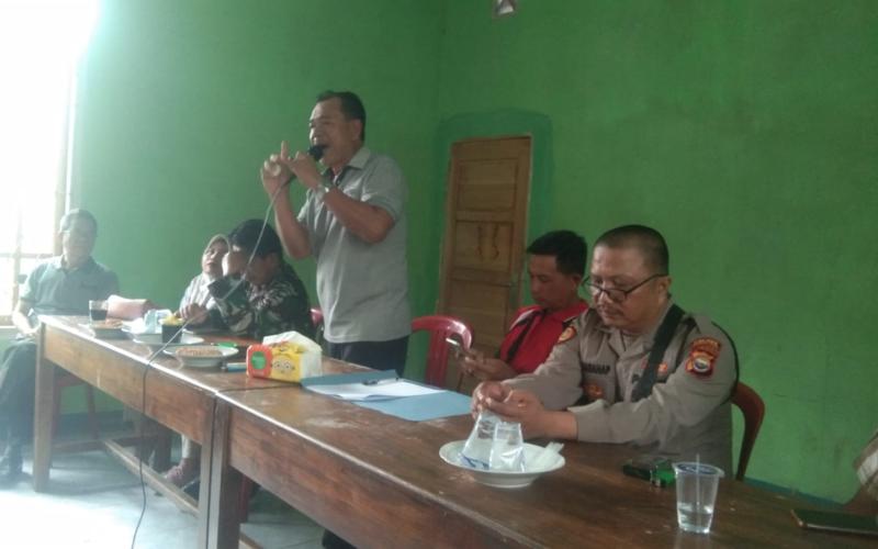 Monitoring Penggunaan DD, Polsek Lais hadiri acara Penetapan Titik Nol