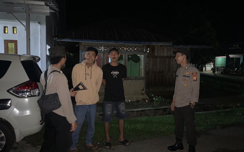 Patroli KRYD, Persnel Polsek Kaur Utara Sasar Anak Muda yang Nongkrong 