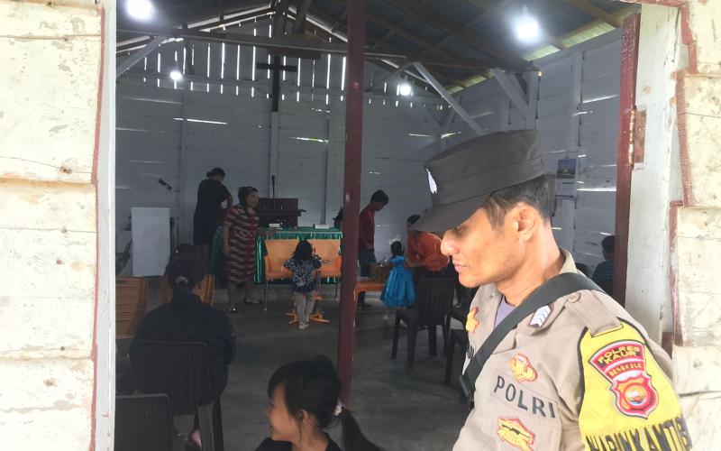 Polisi Berikan Pengamanan Ibadah Minggu di Gereja HKBP