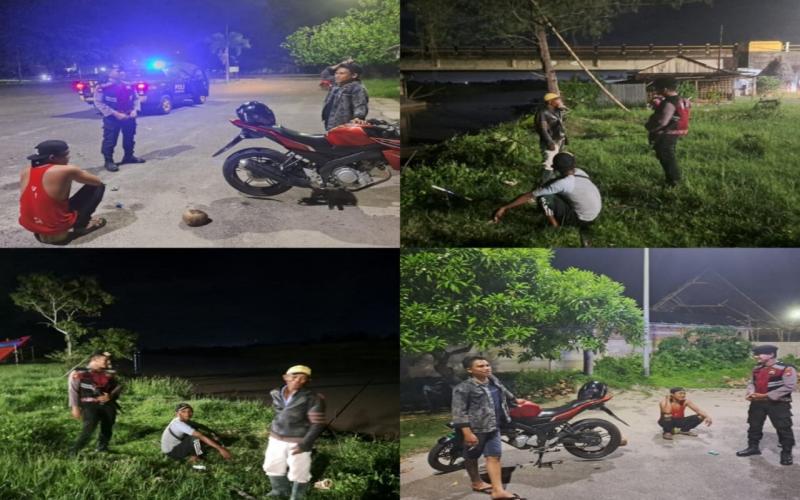 Patroli Mobiling, Personel Sat Samapta Polresta Bengkulu Sambangi Pemuda yang Berkumpul 