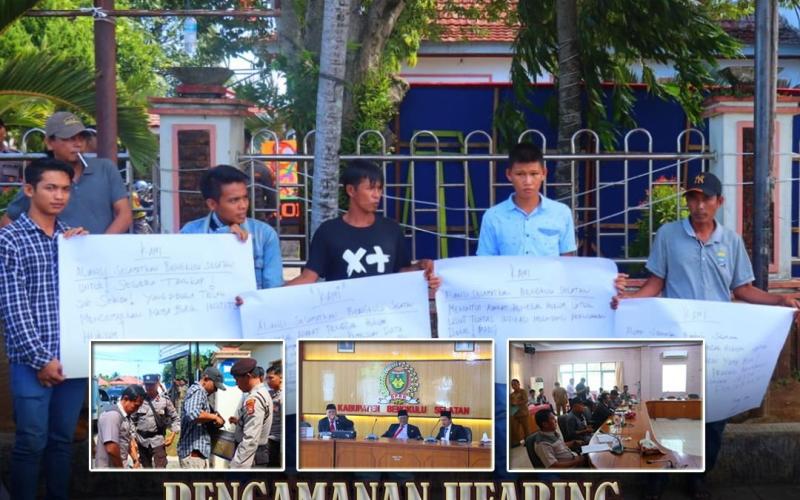 Polres Bengkulu Selatan Kawal Aksi Damai Dari Aliansi Selamatkan Bengkulu Selatan di DPRD Bengkulu Selatan  
