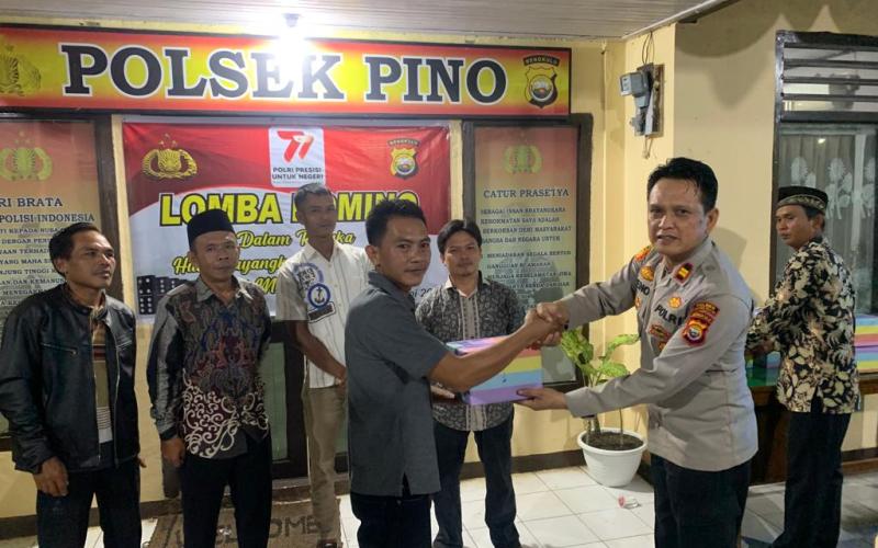 Polsek Pino Adakan Lomba Gaple (Domino) Presisi Dalam Rangka Memperingati Hari Bhayangkara ke 77 Tahun