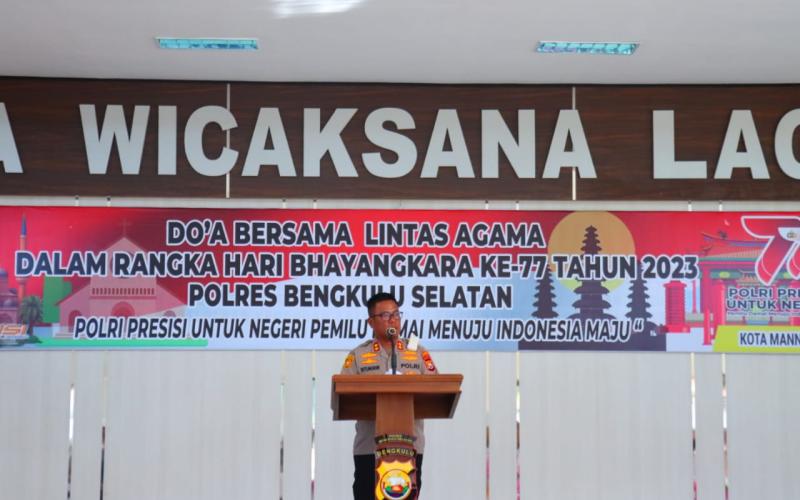Polres Bengkulu Selatan Gelar Doa Bersama Jelang Hari Bhayangkara ke-77