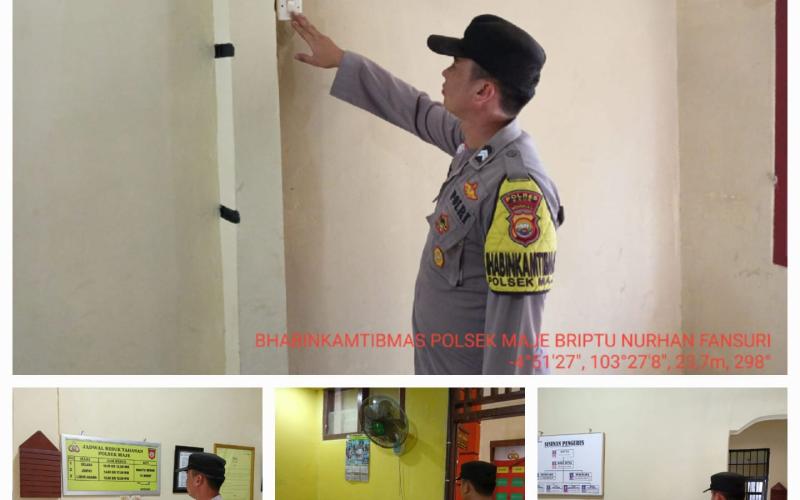 Jaga Keamanan, Polsek Jajaran Polres Kaur Cek Instalasi Listrik 