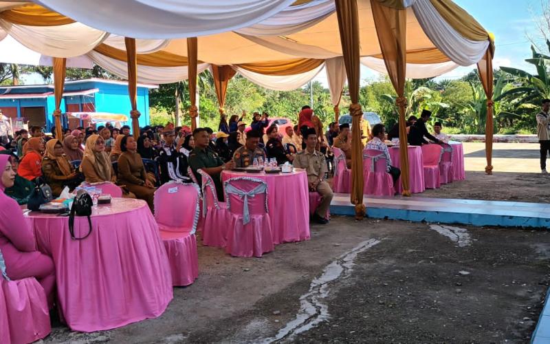Bhabinkamtibmas Polsek Semidang Alas Maras Hadiri Penyerahan Pustu di Desa Muara Timput 