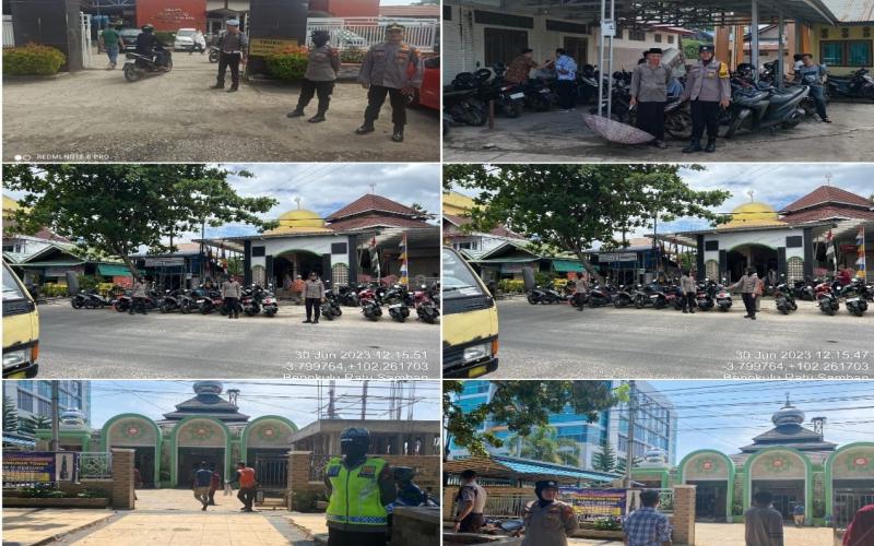 Polwan Polresta Bengkulu, Laksanakan Pengamanan Salat Jumat 