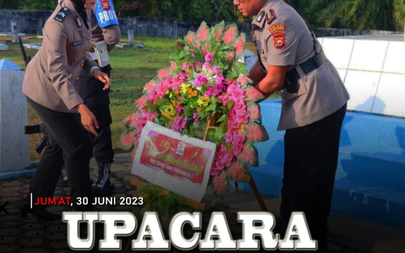 HUT Bhayangkara ke 77, Polres Bengkulu Selatan Ziarah Makam Pahlawan dan Tabur Bunga