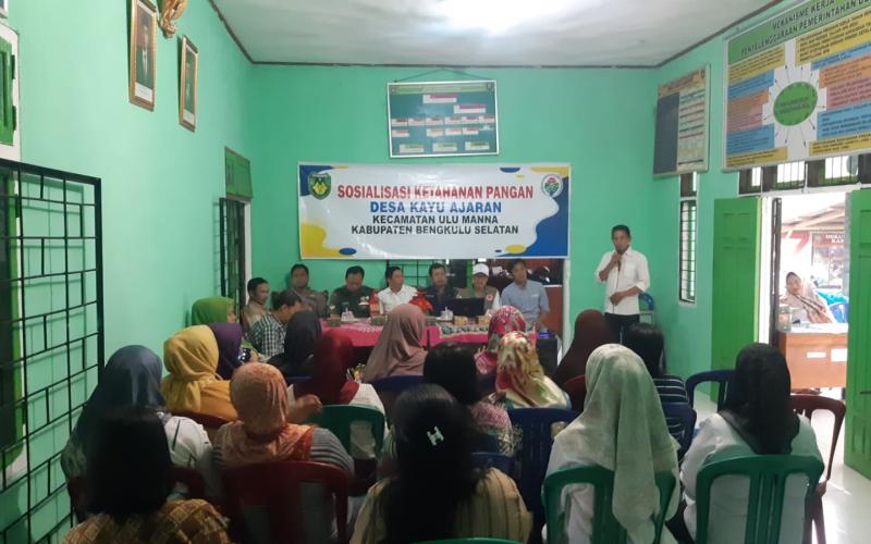 Bhabinkamtibmas Polsek Pino Hadiri Sosialisasi Ketahanan Pangan Didesa Kayu Ajaran 