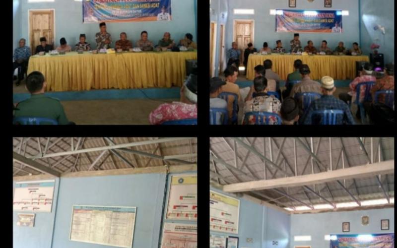 Kapolsek Pino Hadiri Sosialisasi Tentang Adat dan Sanksi Adat di Desa Beringin Datar 