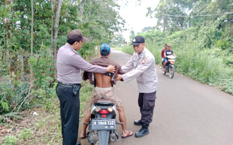Antisipasi Kejahatan Dijalan, Polsek PUT Gelar Razia Sajam