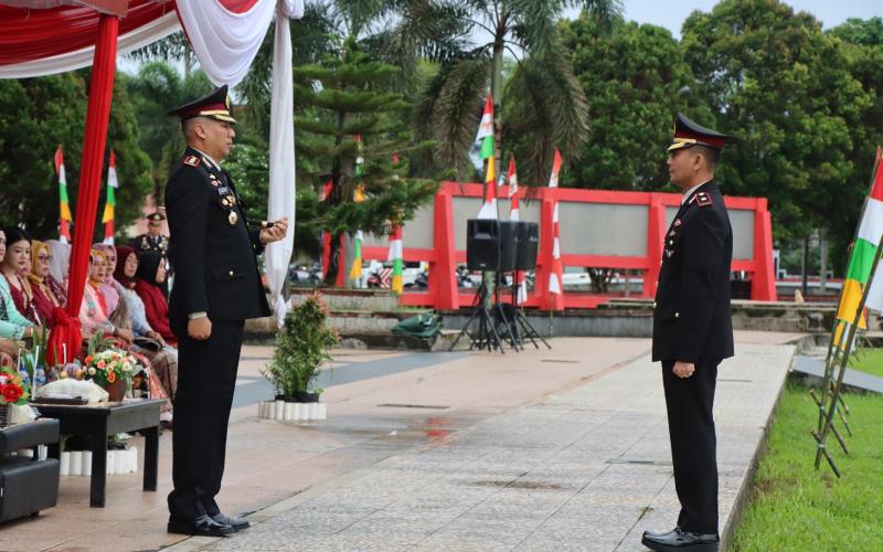 Peringati Hari Bhayangkara Ke-77 Tahun 2023 Polres Bengkulu Utara Melaksanakan Upacara dan Syukuran
