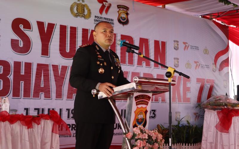 Polres Rejang Lebong Gelar Syukuran Hari Bhayangkara Ke 77