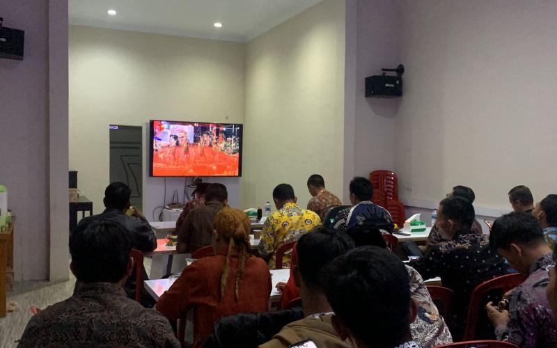 Polres Lebong dan Polsek Jajaran Nobar Gelar Budaya Wayang Kulit Wahyu Cakraningrat