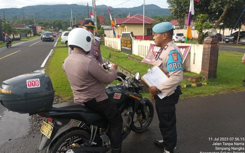 Dukung Ops Patuh Nala 2023, Polsek Curup Gelar Pemeriksaan Internal