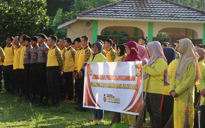 Polres Kepahiang dan jajaran Laksanakan Kegiatan Program Peduli Lingkungan Secara Serentak
