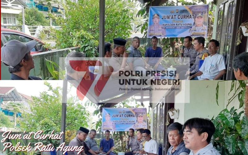 Polsek Ratu Agung, Jumat Curhat Bersama Warga Kelurahan Kebun Beler 