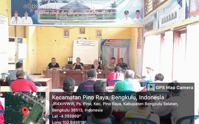 Kapolsek Pino Raya dan Bhabinkamtibmas Hadiri Rapat Persiapan Menyambut Peringatan HUT RI ke 78