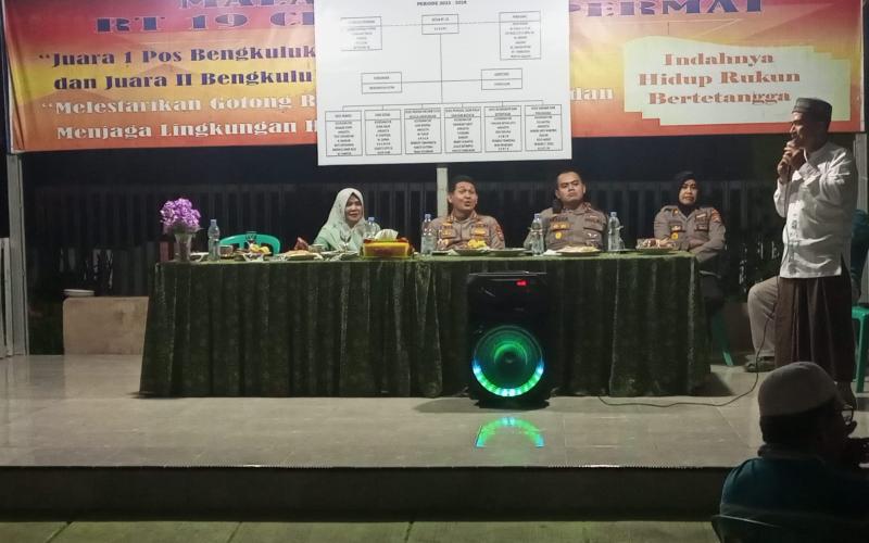 Malam Hari, Kapolresta Bengkulu Silaturahmi Kamtibmas di Kelurahan Cempaka Permai