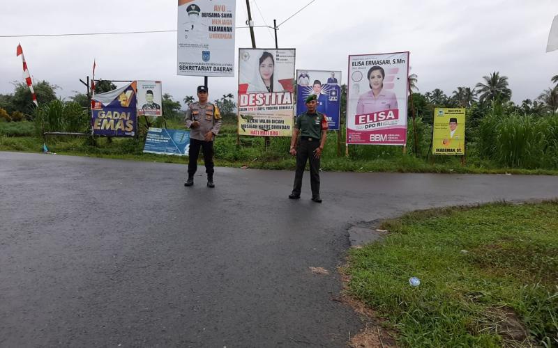Sinergi, Bhabinkamtibmas dan Babinsa Sambang Desa dan Pengamanan Bersama