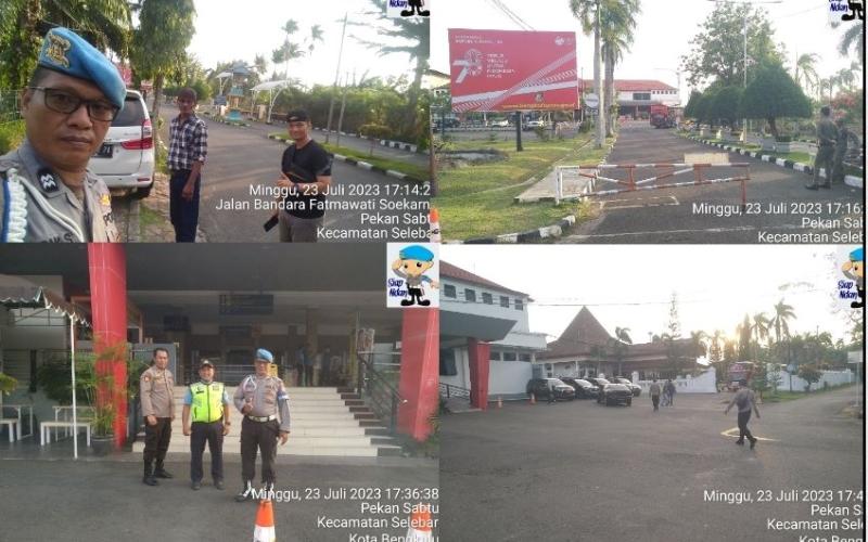 Polsek Selebar Laksanakan Kesiapan Pengamanan Kedatangan Jemaah Haji Provinsi Bengkulu