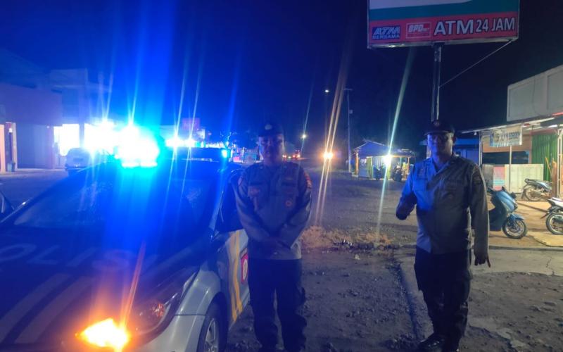Laksanakan Patroli Blue Light, Polsek Lais Jaga Kondusivitas Keamanan