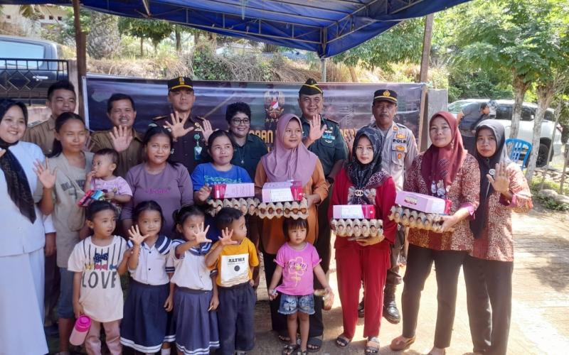 Kapolsek Lais Hadiri Vicon TNI Manunggal Air 2023, dan Pencananangan Penurunanan Stunting