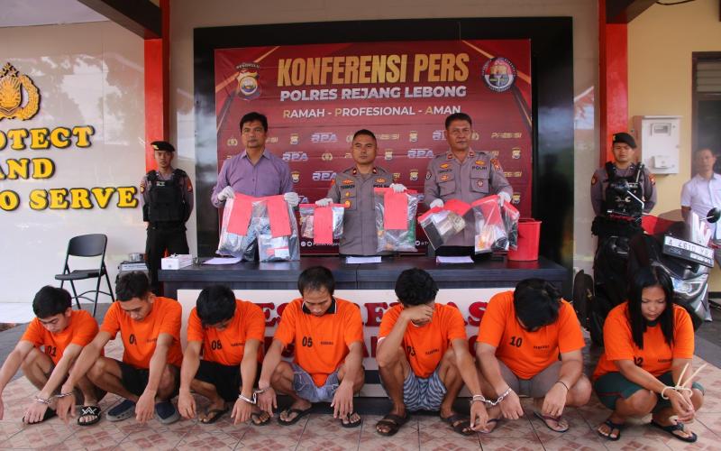 Polres Rejang Lebong Ungkap 6 Kasus Narkoba dengan 7 Tersangka Lintas Daerah