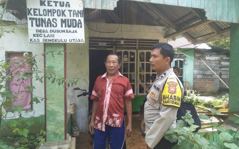 Dukung Ketahanan Pangan, Bhabinkamtibmas Sambangi Kelompok Tani
