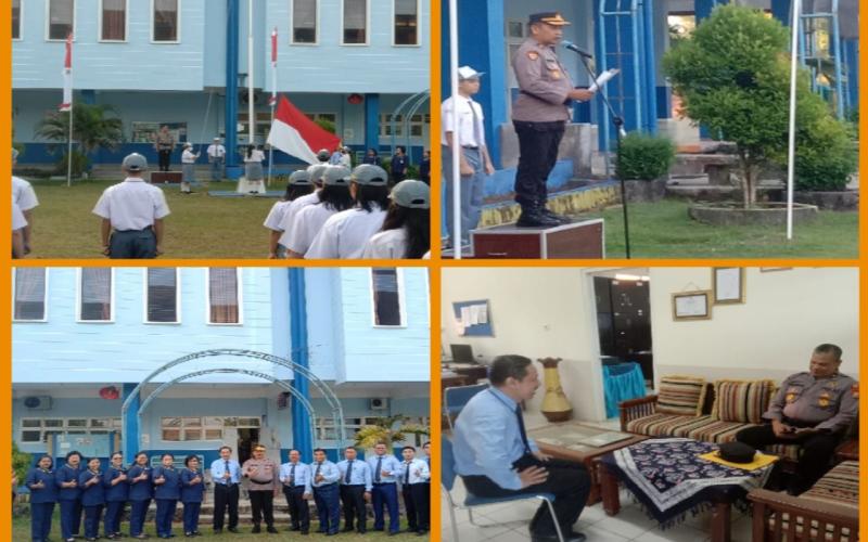 Bertindak Sebagai Pembina Upacara di SMA Sin Carolus, Kabag SDM Polresta Bengkulu Sampaikan Imbauan Kamtibmas