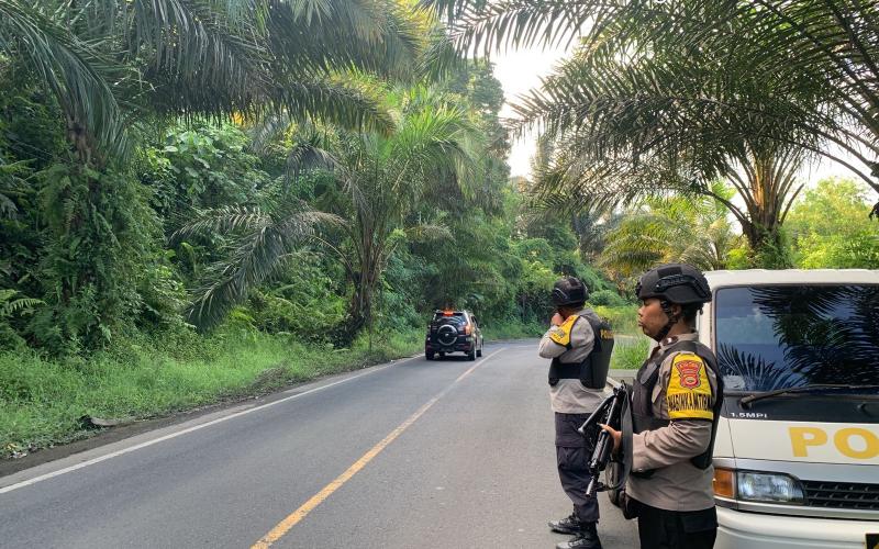 Polsek Padang Ulak Tanding Patroli Rutin di Jalan Lintas Lubuklinggau-Curup