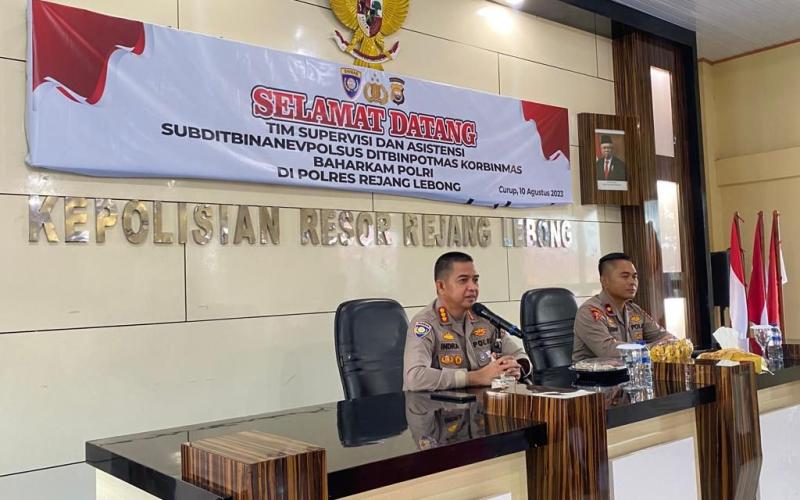 Polres Rejang Lebong Sambut Kunjungan Tim Supervisi dan Asistensi dari Korbinmas Polri