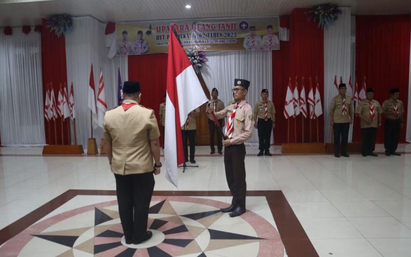 Wakapolres Rejang Lebong Ikuti Upacara Renungan dan Ulang Janji Peringatan HUT Pramuka