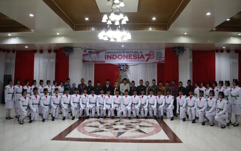 Wakapolres Rejang Lebong Hadiri Upacara Pengukuhan Calon Paskibra Kabupaten Rejang Lebong Tahun 2023